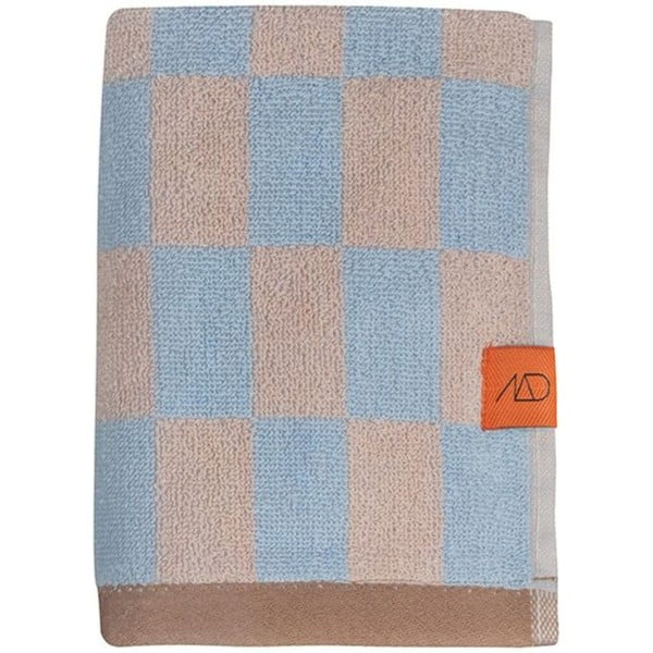 Niebiesko-różowy ręcznik z bawełny organicznej 50x90 cm Retro – Mette Ditmer Denmark