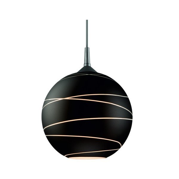 Czarna okrągła lampa wisząca LAMKUR Lines-image-2