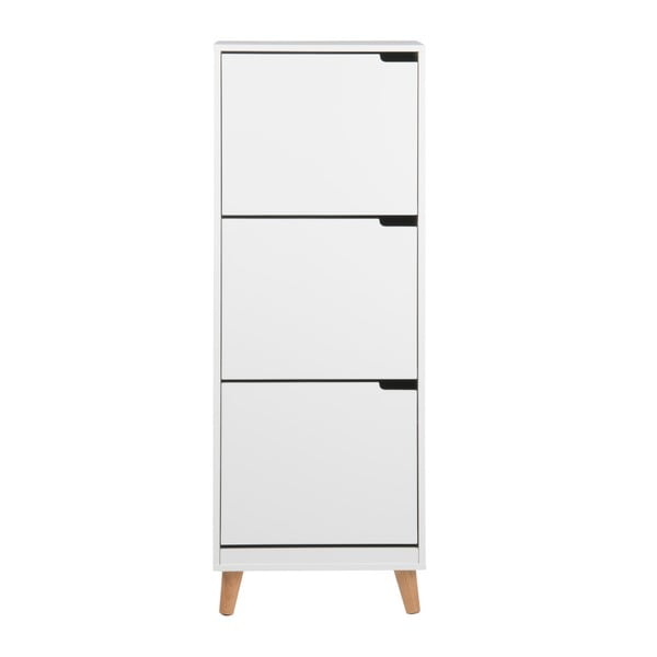 Biała szafka na buty z 3 przegrodami Actona Mitra-image-4