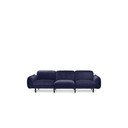 Ciemnoniebieska aksamitna sofa EMKO Bean