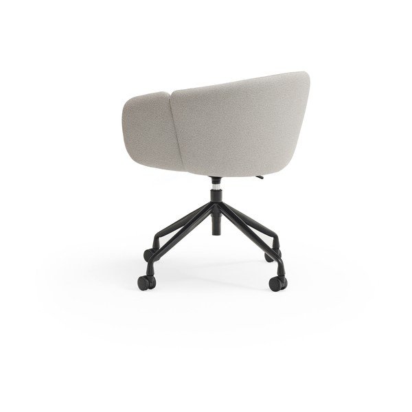 Jasnoszare tapicerowane krzesło biurowe Add – Teulat-image-3