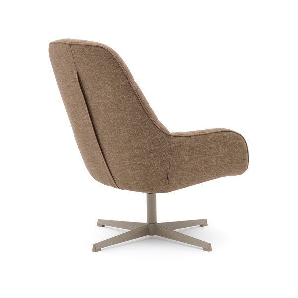 Brązowy obrotowy fotel Jaspe – Kave Home-image-4