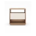 Kremowa/w naturalnym kolorze szafka nocna w dekorze dębu Dennis – Marckeric