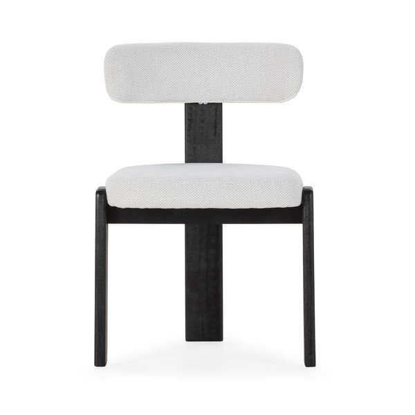 Czarne/jasnoszare tapicerowane krzesła zestaw 2 szt. Nadia – MOME