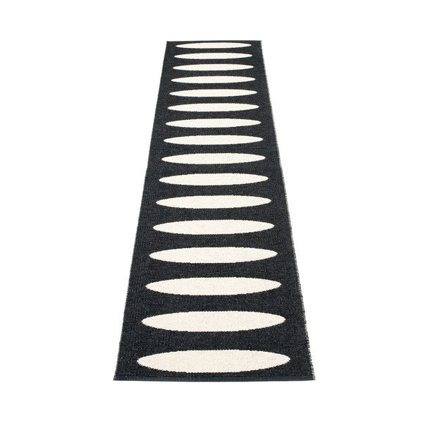 Czarny chodnik odpowiedni na zewnątrz 70x300 cm Ella Black – Pappelina