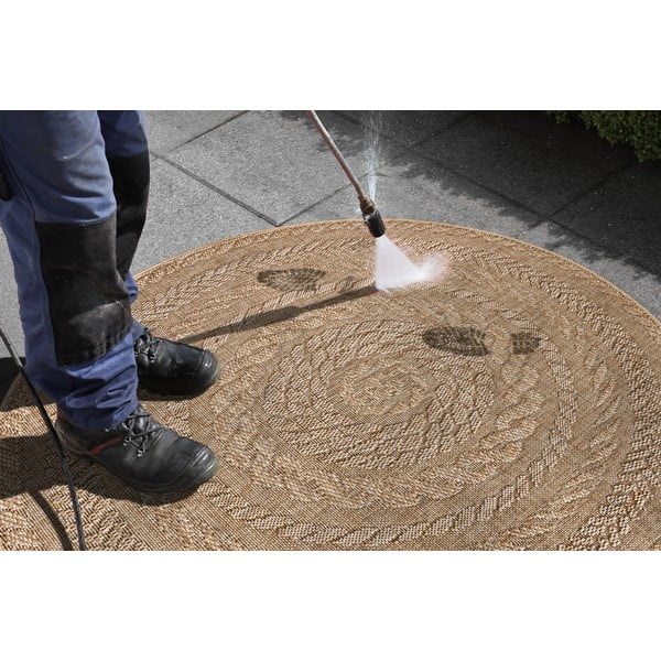 Beżowy dywan zewnętrzny NORTHRUGS Almendro, Ø 160 cm-image-2