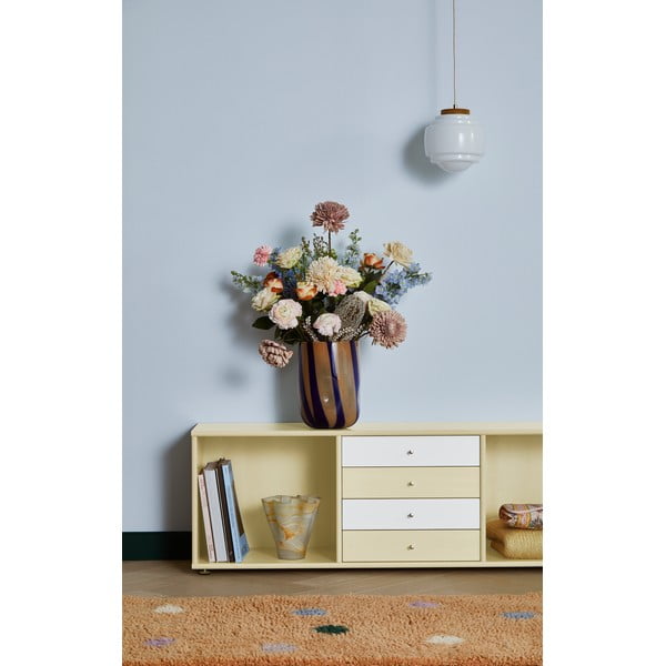 Jasnożółta niska komoda 267x61 cm Mistral – Hammel Furniture-image-2