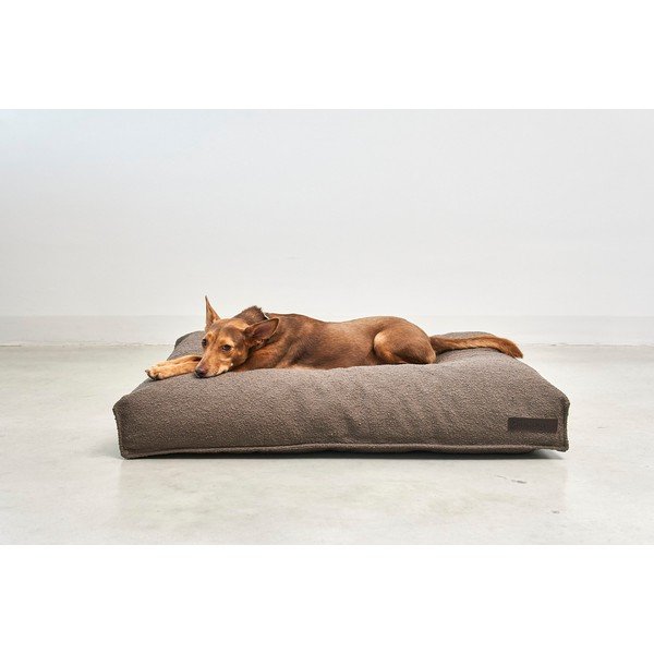 Brązowy materac dla psów z materiału bouclé 100x75 cm Mondo Chocolate M – MiaCara-image-1