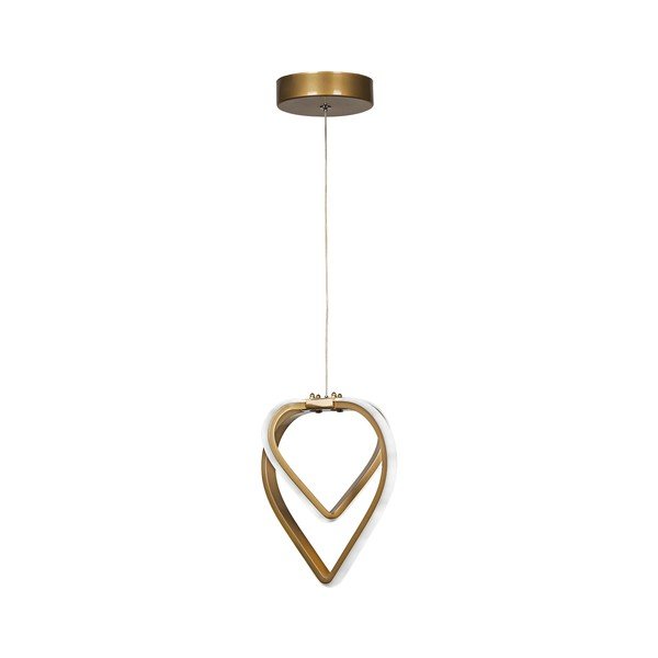 Metalowa lampa wisząca LED w kolorze brązu ø 22 cm Sevinc – Squid Lighting