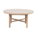 Naturalny okrągły stolik z ceramicznym blatem 90x90 cm Marsden – Rowico