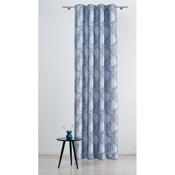 Niebiesko-szara zasłona 140x260 cm Carra – Mendola Fabrics