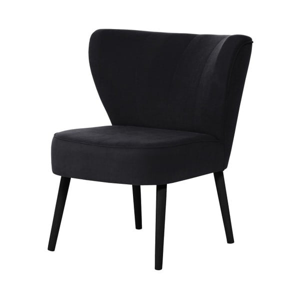 Czarny fotel z czarnymi nogami My Pop Design Hamiltons