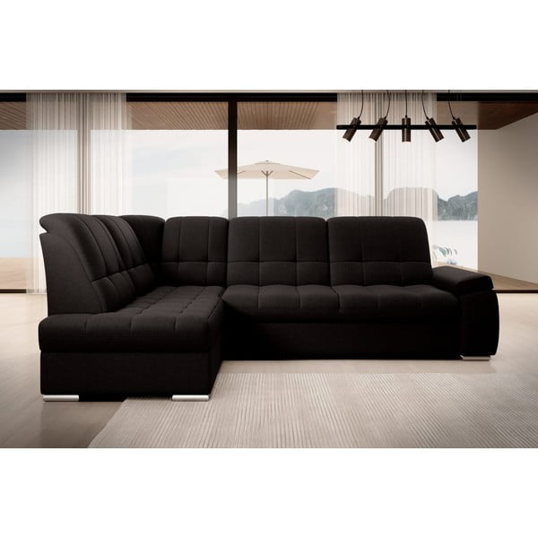 Brązowy rozkładany/ze schowkiem narożnik (lewostronny/w kształcie litery L) Sado – ELTAP-image-3