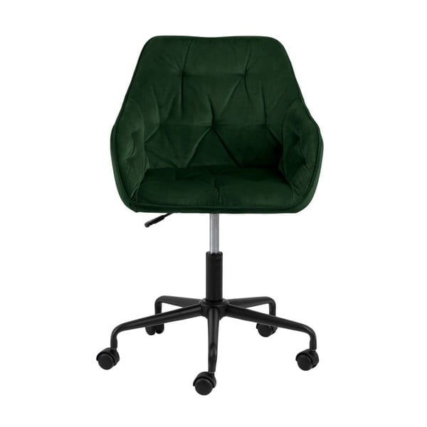 Zielone krzesło biurowe z aksamitnym obiciem Actona Brooke-image-2
