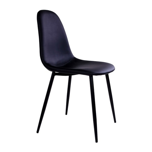 Zestaw 2 czarnych krzeseł z czarnymi nogami House Nordic Stockholm-image-3