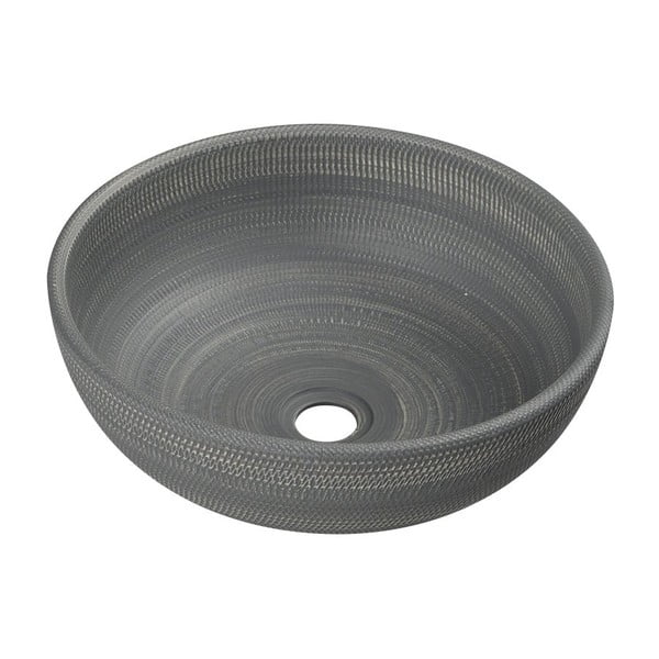 Szara ceramiczna okrągła umywalka ø 41 cm Priori – Sapho