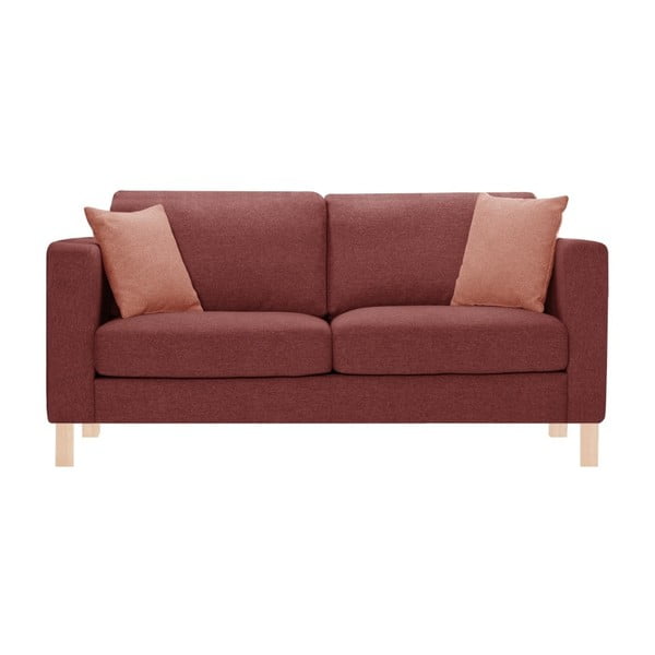 Różowa sofa z 2 pomarańczowymi poduszkami Stella Cadente Canoa