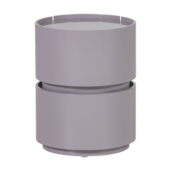 Jasnoszara szafka nocna z połyskiem Lunex – WOOOD