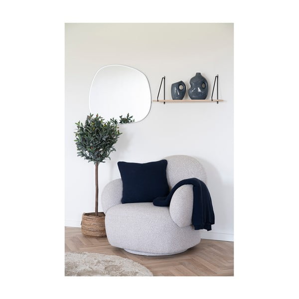 Ciemnoniebieski koc z bawełny z recyklingu 130x170 cm Santos – House Nordic-image-1