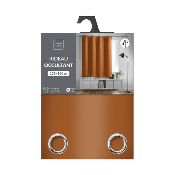 Zasłona zaciemniająca w kolorze terakoty 135x180 cm Occult – douceur d'intérieur-image-2