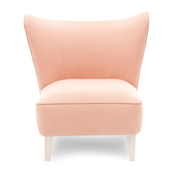 Jasnoróżowy fotel z jasnymi nogami Vivonita Sandy-image-1
