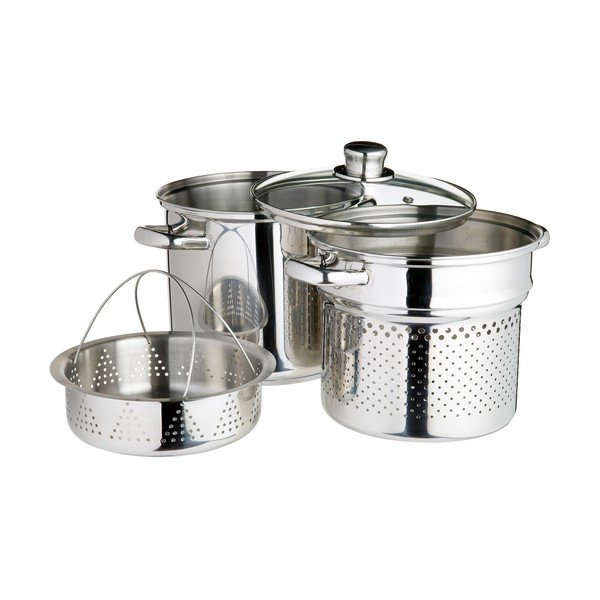 Garnek z cedzakiem i wkładką do gotowania makaronu Kitchen Craft Italian, 4 l