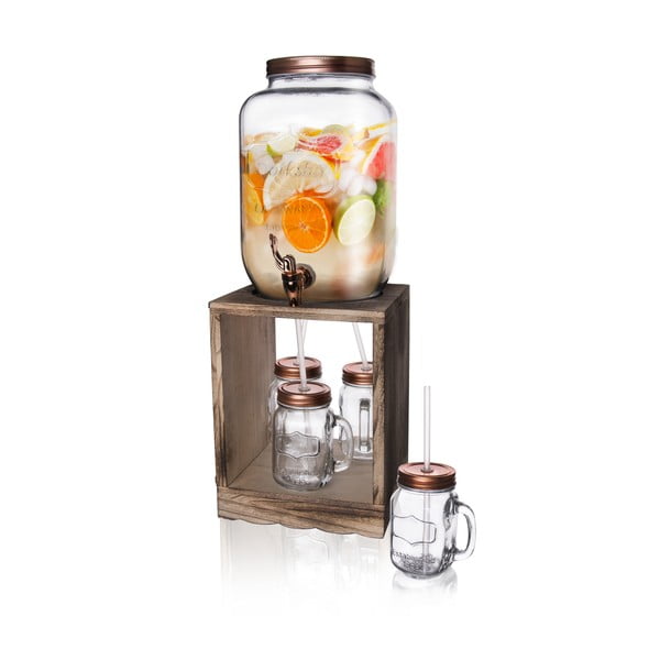Słój na lemoniadę ze szklankami 8,8 l – Orion-image-2
