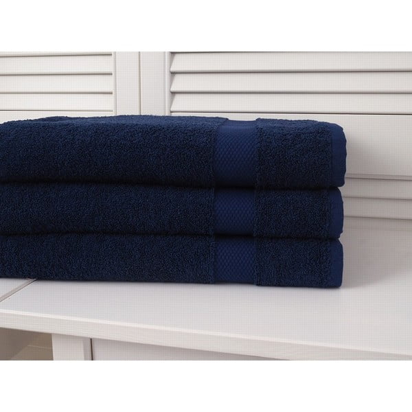 Ciemnoniebieski ręcznik kąpielowy frotte 70x140 cm Adria – B.E.S.-image-1