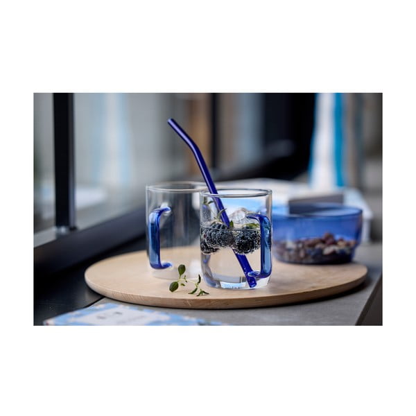 Szklane słomki ze szczoteczką w komplecie zestaw 4 szt. – Lyngby Glas-image-1