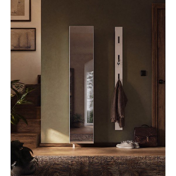 Biała szafka pod przedpokoju 50x195x18 cm Rotary – Germania-image-3