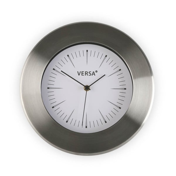 Zegar ścienny z białym cyferblatem Versa Alumo, ⌀ 30,5 cm