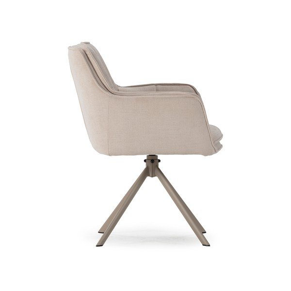 Beżowe tapicerowane fotele jadalniane zestaw 2 szt. Keiko – Marckeric-image-3