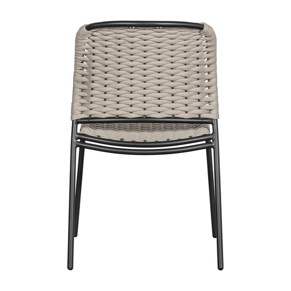 Czarno-beżowe metalowe krzesła ogrodowe zestaw 2 szt. Taku – Exotan-image-4