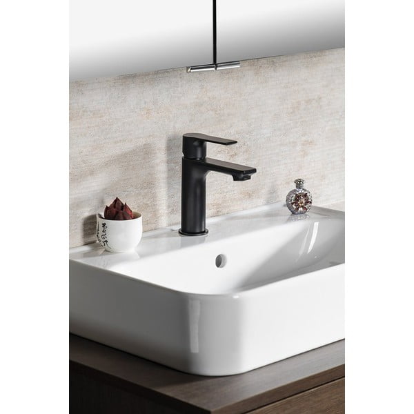 Bateria umywalkowa stojąca w kolorze matowej czerni Pax – Sapho-image-2