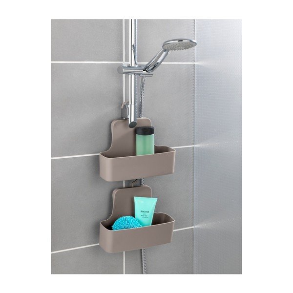 Beżowa wisząca półka prysznicowa Wenko Barcelona-image-1