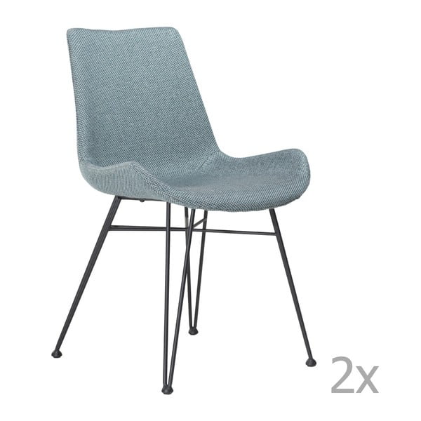 Zestaw 2 jasnoniebieskich krzeseł DAN– FORM Hype