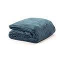 Niebieska narzuta na łóżko dwuosobowe z mikropluszu 180x220 cm Cosy – Tiseco Home Studio