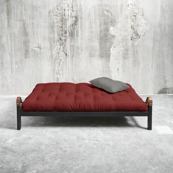 Sofa rozkładana Karup Poetry Black/Passion Red/Granite Grey-image-1