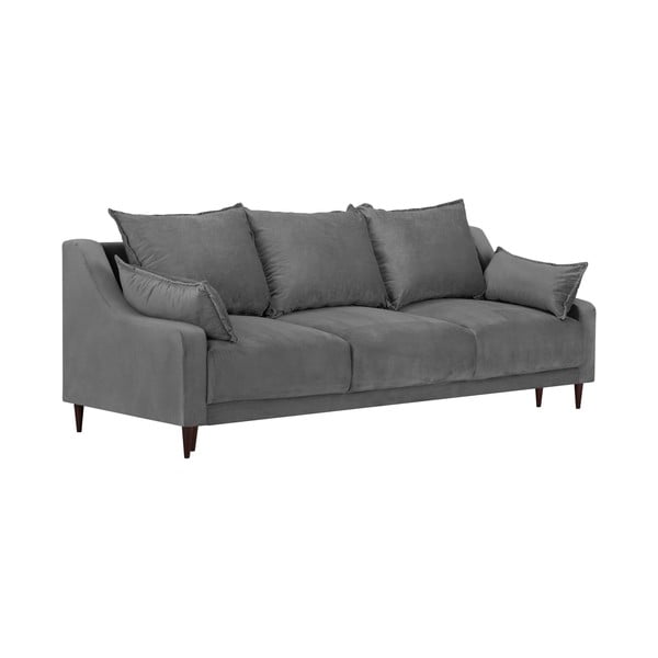Szara rozkładana sofa 3-osobowa ze schowkiem Mazzini Sofas Freesia-image-2