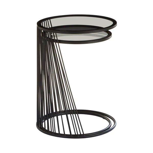 Okrągłe stoliki ze szklanym blatem zestaw 2 szt. ø 41 cm Trento – Premier Housewares-image-1