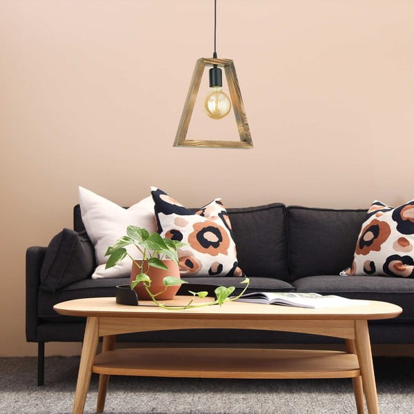 Lampa wisząca z drewna grabu Geometrik Triangle-image-1