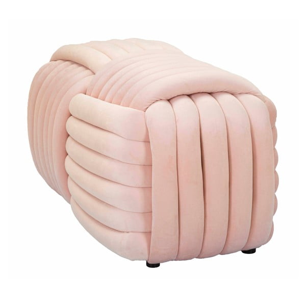 Jasnoróżowa aksamitna ławka Softy – Mauro Ferretti-image-4