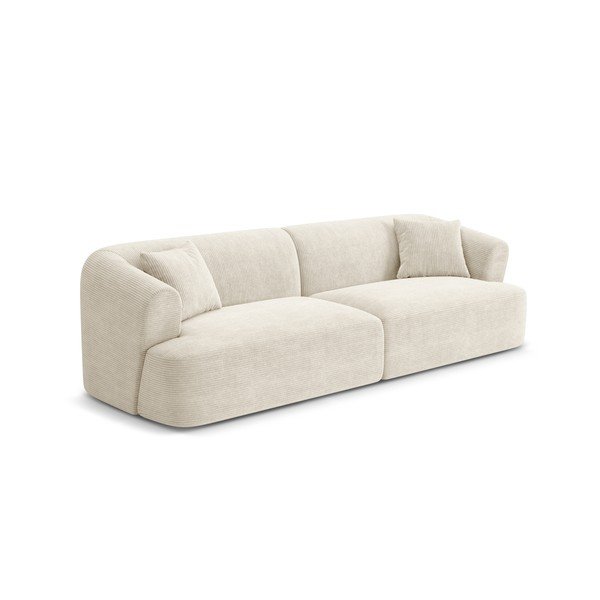 Beżowa sztruksowa sofa 255 cm Campi – Cosmopolitan Design-image-2