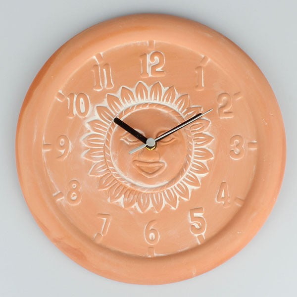Ceramiczny zegar Dakls Słońce