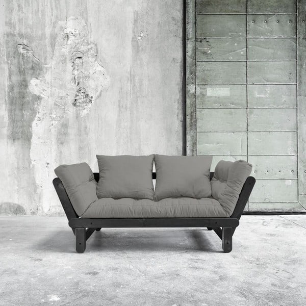 Sofa rozkładana Beat Black/Granite Grey