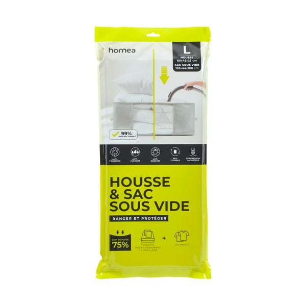 Plastikowy próżniowy pojemnik do przechowywania ubrań 60x45x25 cm – Homéa-image-1