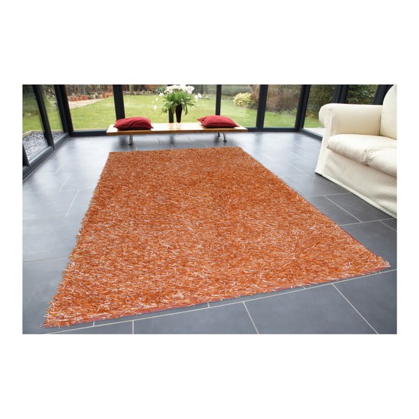 Pomarańczowy dywan Webtappeti Shaggy, 75x155 cm