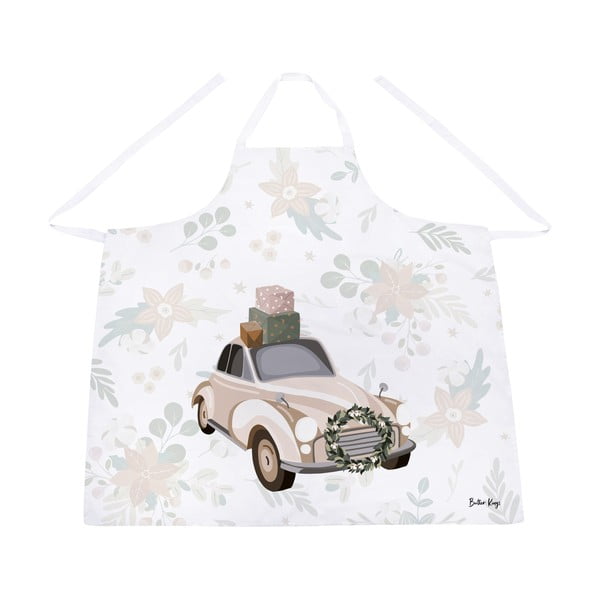 Bawełniany fartuch ze świątecznym motywem Festive Car – Butter Kings