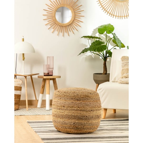 Puf w naturalnym kolorze Doc – Kave Home-image-2