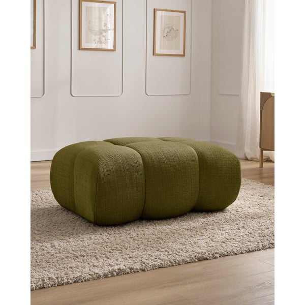 Zielony podnóżek z tkaniny szenilowej Ivane – Bobochic Paris-image-1